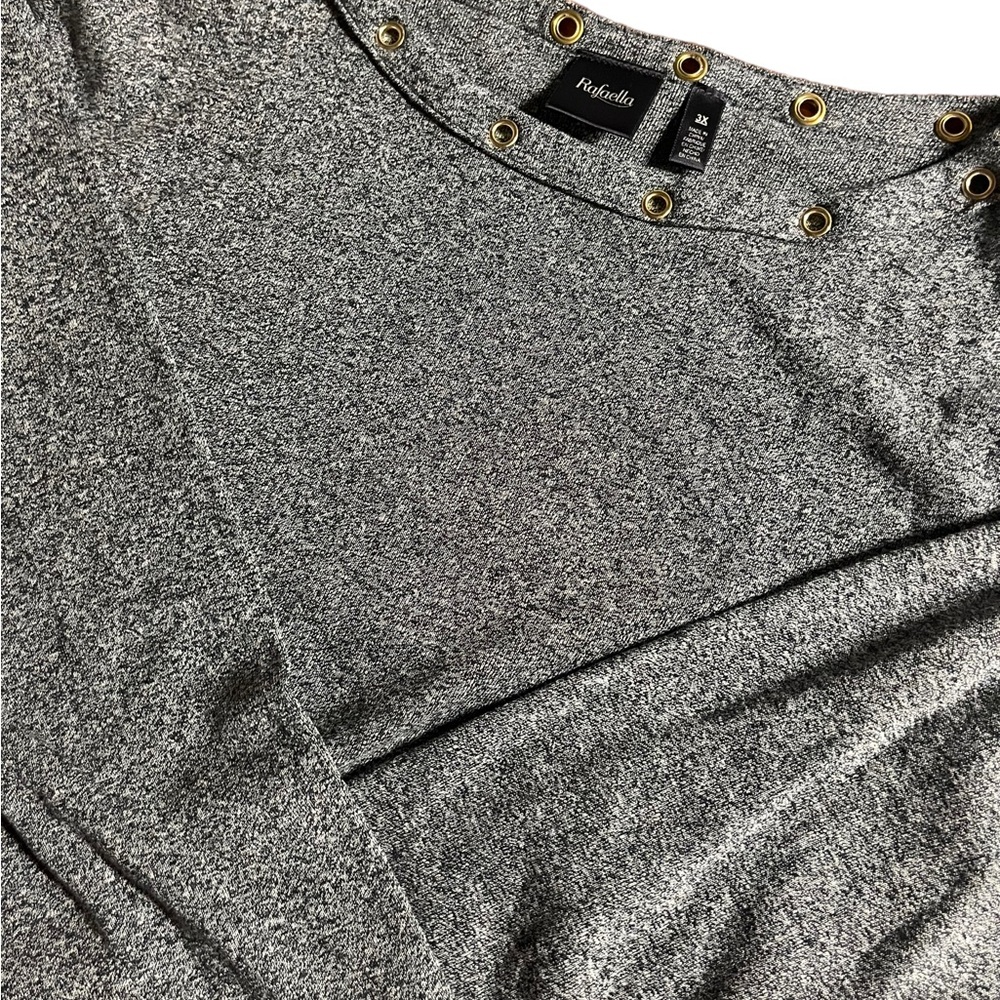 Rafaella women’s plus size 3X gray‎ pullover top NWT